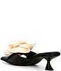 Color:Black - Image 3 - Alana Satin Flower Dress Sandals
