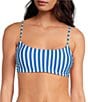 Gianni Bini Amalfi Stripe Bralette Swim Top, Color:French Blue - Image 1