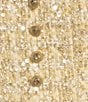 Gianni Bini Amara Sleeveless Button Front Square Neck Sequin Tweed Vest Top, Color:Champagne - Image 4