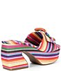 Gianni Bini Anders Two Mismatched Beaded Buckle Platform Slide Sandals - Image 2