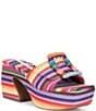 Gianni Bini Anders Two Mismatched Beaded Buckle Platform Slide Sandals - Image 2