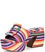Gianni Bini Anders Two Mismatched Beaded Buckle Platform Slide Sandals - Image 5