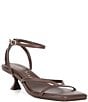 Color:Wardly Brown - Image 1 - Andi Leather Strappy Kitten Heel Sandals