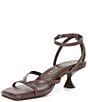 Color:Wardly Brown - Image 4 - Andi Leather Strappy Kitten Heel Sandals