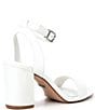 Color:White - Image 2 - Arleena Leather Block Heel Sandals