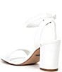 Color:White - Image 3 - Arleena Leather Block Heel Sandals