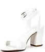 Color:White - Image 4 - Arleena Leather Block Heel Sandals