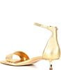 Color:Disco Gold - Image 3 - Asher Metallic Leather Metal Kitten Heel Sandals