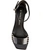 Color:Black - Image 5 - Asherr Leather Metal Kitten Heel Sandals