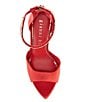 Color:Tangelo Red - Image 5 - August Satin Embellished Snake Dress Sandals