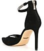 Color:Black - Image 3 - August Suede Embellished Snake Dress Sandals