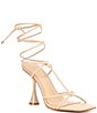 Color:Dark Sierra Tan - Image 1 - Bardi Leather Strappy Ankle Wrap Sandals