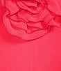 Gianni Bini Belle Rosette Sweetheart Neck Sleeveless Ruffle Chiffon Mini Dress, Color:Watermelon - Image 3