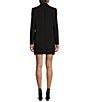 Color:Black - Image 4 - Belle Stretch Suiting Coordinating Mini Faux Wrap Skirt