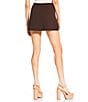 Gianni Bini Beri Crepe Coordinating Mini Skort, Color:Chocolate - Image 2