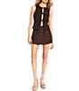 Gianni Bini Beri Crepe Coordinating Mini Skort, Color:Chocolate - Image 3