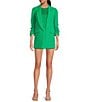 Gianni Bini Beri Crepe Coordinating Mini Skort, Color:Kelly Green - Image 3