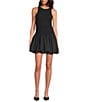 Gianni Bini Beth Crew Neck Sleeveless Bubble Hem Mini Dress, Color:Black - Image 1