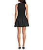 Gianni Bini Beth Crew Neck Sleeveless Bubble Hem Mini Dress, Color:Black - Image 2