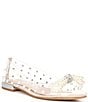 Color:Clear - Image 1 - BraxtenTwo Clear Pearl Bow Dress Flats