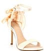 Color:Sweet Cream - Image 1 - Bridal Collection Ansley Satin Bow Back Dress Sandals