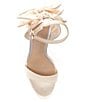 Color:Sweet Cream - Image 5 - Bridal Collection Ansley Satin Bow Back Dress Sandals
