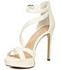 Color:White - Image 4 - Bridal Collection Corielle Glitter Ankle Strap Strappy Platform Sandals
