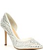 Color:Frosted White - Image 1 - Bridal Collection Mairah Jewel Embellished d'Orsay Stiletto Pumps
