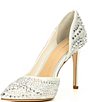 Color:Frosted White - Image 4 - Bridal Collection Mairah Jewel Embellished d'Orsay Stiletto Pumps