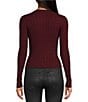 Color:Burg - Image 2 - Cable Knit Crew Neck Long Sleeve Sweater Top