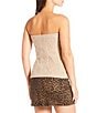 Gianni Bini Cable Wool Blend Strapless Button Front Sweater Tube Top, Color:Natural - Image 2
