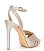 Color:Sand Gold - Image 2 - Caddie Glitter Ankle Strap Strappy Platform Sandals