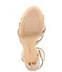 Color:Sand Gold - Image 6 - Caddie Glitter Ankle Strap Strappy Platform Sandals