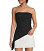 Gianni Bini Camille Strapless Asymmetrical Knit Blouse - Image 1