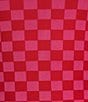Color:Pink/Red - Image 3 - Cara Check Print Mesh Crew Neck Sleeveless Midi Dress