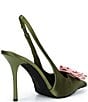 Gianni Bini Carmona Satin Colorblock Rosette Pointed Toe Slingback Pumps - Image 2