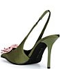 Gianni Bini Carmona Satin Colorblock Rosette Pointed Toe Slingback Pumps - Image 3