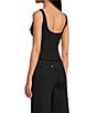 Gianni Bini Carrie Square Neck Buckle Strap Sleeveless Top, Color:Black - Image 4