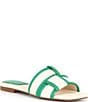 Color:Sweet Cream - Image 1 - Caruso Leather Woven Flat Sandals