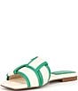 Color:Sweet Cream - Image 4 - Caruso Leather Woven Flat Sandals