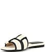 Color:Oat - Image 4 - Caruso Linen Woven Flat Sandals