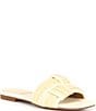 Color:Natural - Image 1 - Caruso Raffia Woven Flat Sandals