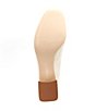 Color:Bone Blanc - Image 6 - Catallo Square Toe Leather Block Heel Pumps