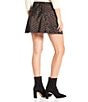 Gianni Bini Charlie Leopard Satin High Rise A-Line Slip Mini Skirt, Color:Dark Leopard - Image 2