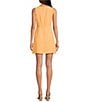 Gianni Bini Charlotte Crepe Boat Neck Sleeveless A-Line Mini Dress, Color:Apricot - Image 2