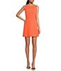 Gianni Bini Charlotte Crepe Boat Neck Sleeveless A-Line Mini Dress, Color:Mandarin - Image 1