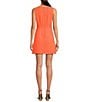 Gianni Bini Charlotte Crepe Boat Neck Sleeveless A-Line Mini Dress, Color:Mandarin - Image 2