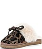 Gianni Bini Cheeree Leopard Embellished Rhinestone Bow Faux Fur Slippers - Image 4