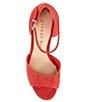 Color:Siren Red - Image 5 - Chellsie Glitter Ankle Strap Platform Dress Sandals
