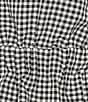Gianni Bini Chelsea Gingham Strapless Bubble Hem Coordinating Blouse, Color:Black/White - Image 4